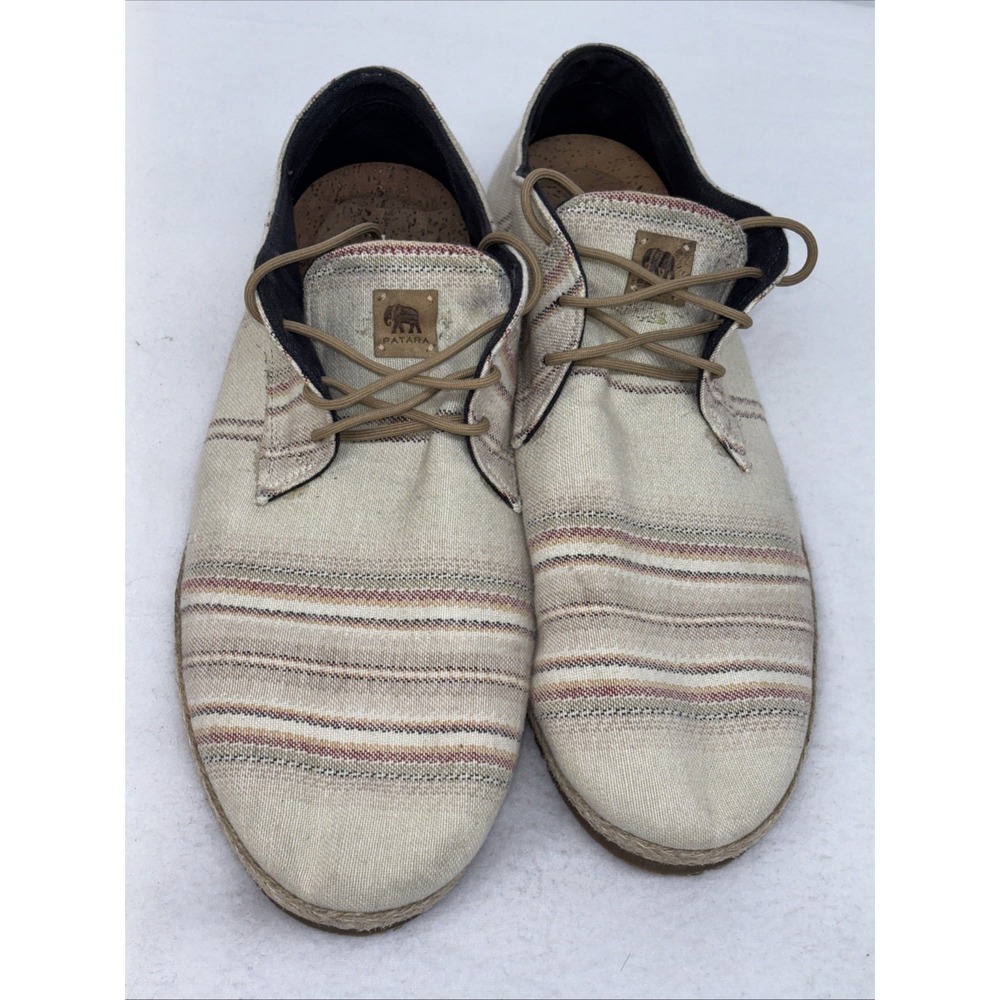Patara Nomad Shoes Lace-Up Mens Sneakers Cork Insoles Indian Blanket Woven 13